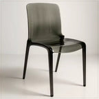 LeisureMod Silla de Comedor de Acrílico con Diseño de Borde en Cascada Murray con Elegante Asiento Moldeado, Estilo Moderno para Cocina, Comedor, Oficina, Sala de Estar o Cafetería