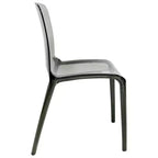 LeisureMod Silla de Comedor de Acrílico con Diseño de Borde en Cascada Murray con Elegante Asiento Moldeado, Estilo Moderno para Cocina, Comedor, Oficina, Sala de Estar o Cafetería