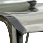 LeisureMod Silla de Comedor de Acrílico con Diseño de Borde en Cascada Murray con Elegante Asiento Moldeado, Estilo Moderno para Cocina, Comedor, Oficina, Sala de Estar o Cafetería