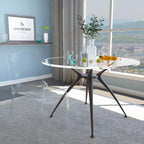 LeisureMod Silla de Comedor de Acrílico con Diseño de Borde en Cascada Murray con Elegante Asiento Moldeado, Estilo Moderno para Cocina, Comedor, Oficina, Sala de Estar o Cafetería