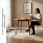 LeisureMod Silla de Comedor de Acrílico con Diseño de Borde en Cascada Murray con Elegante Asiento Moldeado, Estilo Moderno para Cocina, Comedor, Oficina, Sala de Estar o Cafetería