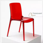 LeisureMod Silla de Comedor de Acrílico con Diseño de Borde en Cascada Murray con Elegante Asiento Moldeado, Estilo Moderno para Cocina, Comedor, Oficina, Sala de Estar o Cafetería