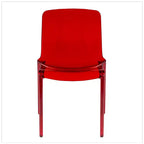 LeisureMod Silla de Comedor de Acrílico con Diseño de Borde en Cascada Murray con Elegante Asiento Moldeado, Estilo Moderno para Cocina, Comedor, Oficina, Sala de Estar o Cafetería