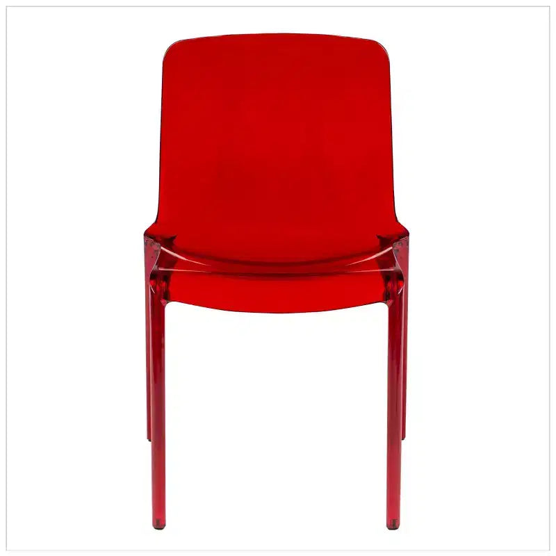 LeisureMod Silla de Comedor de Acrílico con Diseño de Borde en Cascada Murray con Elegante Asiento Moldeado, Estilo Moderno para Cocina, Comedor, Oficina, Sala de Estar o Cafetería
