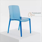 LeisureMod Silla de Comedor de Acrílico con Diseño de Borde en Cascada Murray con Elegante Asiento Moldeado, Estilo Moderno para Cocina, Comedor, Oficina, Sala de Estar o Cafetería