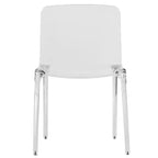 LeisureMod Silla de Comedor de Acrílico con Diseño de Borde en Cascada Murray con Elegante Asiento Moldeado, Estilo Moderno para Cocina, Comedor, Oficina, Sala de Estar o Cafetería