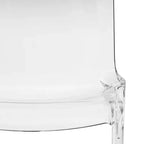 LeisureMod Silla de Comedor de Acrílico con Diseño de Borde en Cascada Murray con Elegante Asiento Moldeado, Estilo Moderno para Cocina, Comedor, Oficina, Sala de Estar o Cafetería