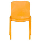 LeisureMod Silla de Comedor de Acrílico con Diseño de Borde en Cascada Murray con Elegante Asiento Moldeado, Estilo Moderno para Cocina, Comedor, Oficina, Sala de Estar o Cafetería