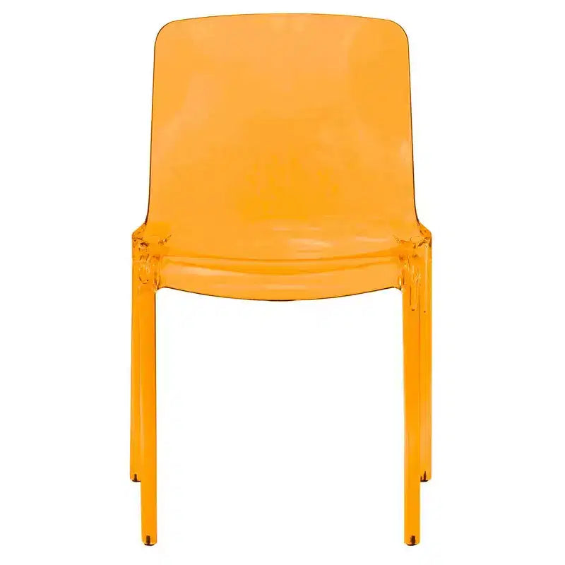 LeisureMod Silla de Comedor de Acrílico con Diseño de Borde en Cascada Murray con Elegante Asiento Moldeado, Estilo Moderno para Cocina, Comedor, Oficina, Sala de Estar o Cafetería