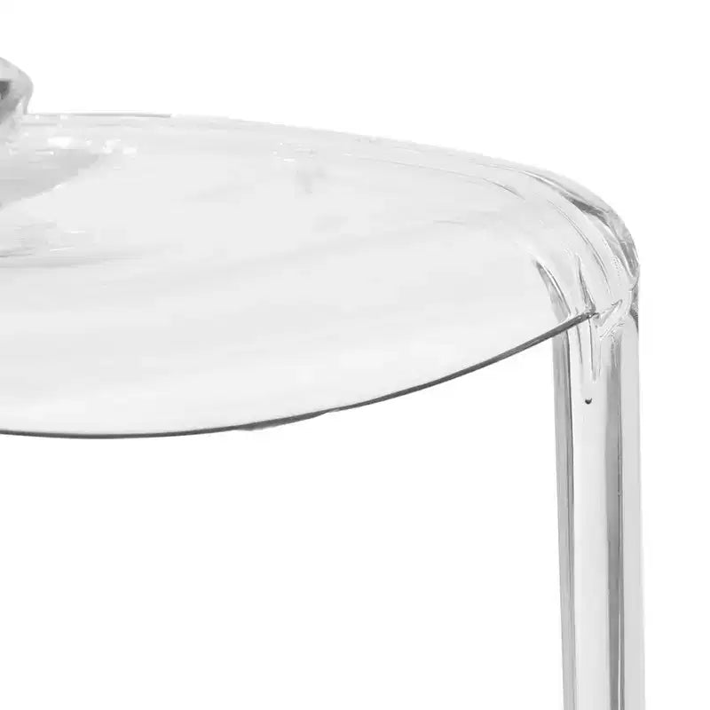 LeisureMod Silla de Comedor de Acrílico con Diseño de Borde en Cascada Murray con Elegante Asiento Moldeado, Estilo Moderno para Cocina, Comedor, Oficina, Sala de Estar o Cafetería