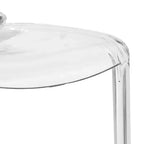 LeisureMod Silla de Comedor de Acrílico con Diseño de Borde en Cascada Murray con Elegante Asiento Moldeado, Estilo Moderno para Cocina, Comedor, Oficina, Sala de Estar o Cafetería