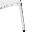 LeisureMod Silla de Comedor de Acrílico con Diseño de Borde en Cascada Murray con Elegante Asiento Moldeado, Estilo Moderno para Cocina, Comedor, Oficina, Sala de Estar o Cafetería