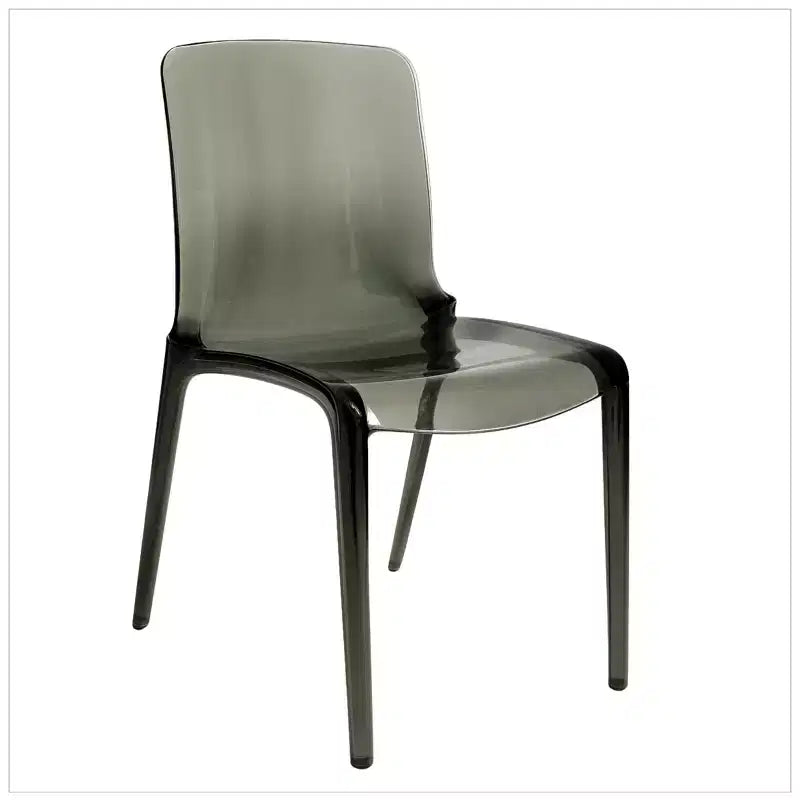 LeisureMod Silla de Comedor de Acrílico con Diseño de Borde en Cascada Murray con Elegante Asiento Moldeado, Estilo Moderno para Cocina, Comedor, Oficina, Sala de Estar o Cafetería