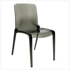 LeisureMod Silla de Comedor de Acrílico con Diseño de Borde en Cascada Murray con Elegante Asiento Moldeado, Estilo Moderno para Cocina, Comedor, Oficina, Sala de Estar o Cafetería