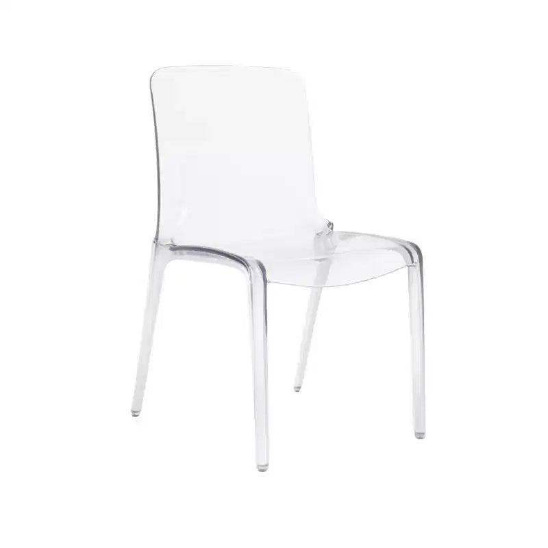 LeisureMod Silla de Comedor de Acrílico con Diseño de Borde en Cascada Murray con Elegante Asiento Moldeado, Estilo Moderno para Cocina, Comedor, Oficina, Sala de Estar o Cafetería