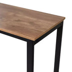 Mesa de bar y vino de metal Merrick Lane con almacenamiento de botellas y soporte para copas colgante