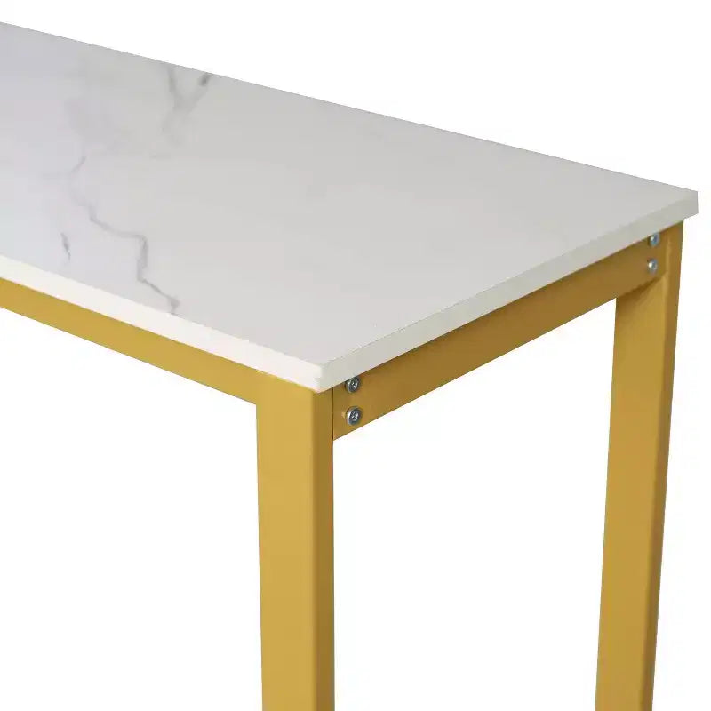 Mesa de bar y vino de metal Merrick Lane con almacenamiento de botellas y soporte para copas colgante