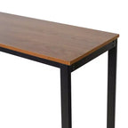 Mesa de bar y vino de metal Merrick Lane con almacenamiento de botellas y soporte para copas colgante