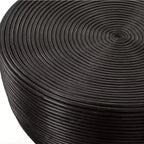 Mesa auxiliar redonda Uttermost Bongo 22 de ratán teñido de negro