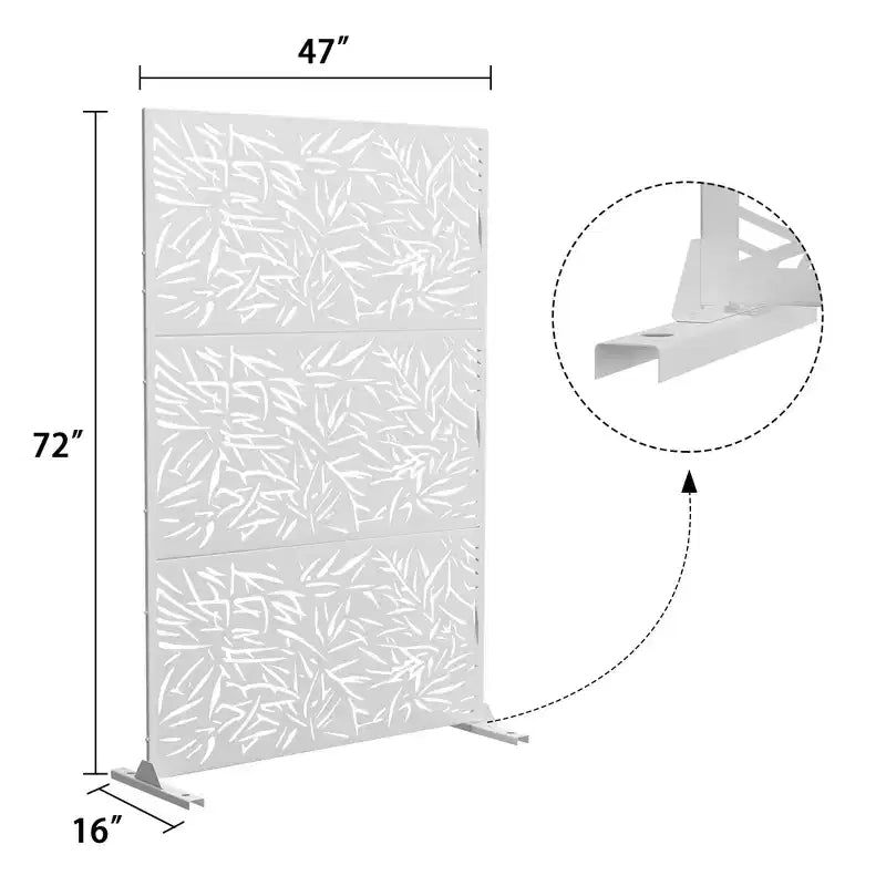 Dovelina Pantalla de privacidad metálica para exteriores, pantallas decorativas para patio, de pie