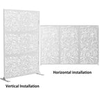 Dovelina Pantalla de privacidad metálica para exteriores, pantallas decorativas para patio, de pie