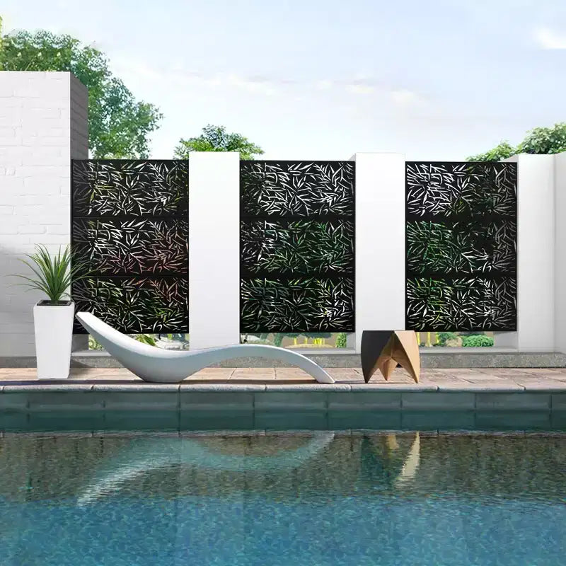 Dovelina Pantalla de privacidad metálica para exteriores, pantallas decorativas para patio, de pie