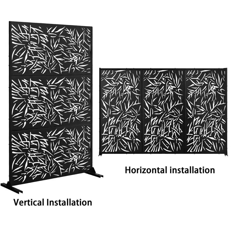 Dovelina Pantalla de privacidad metálica para exteriores, pantallas decorativas para patio, de pie