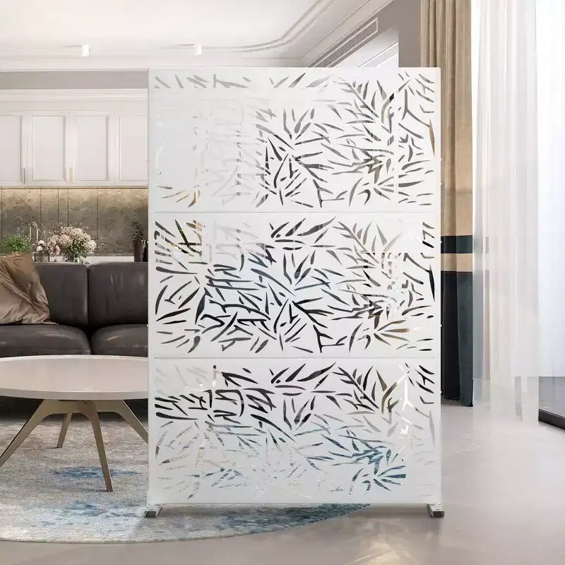 Dovelina Pantalla de privacidad metálica para exteriores, pantallas decorativas para patio, de pie