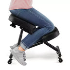Costway Silla Ergonómica para Arrodillarse, Taburete Ajustable con Ruedas Universales Bloqueables y Asiento Angulado