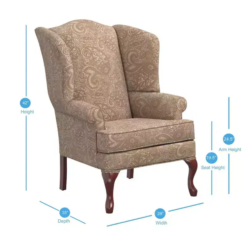 Sillón decorativo tradicional de orejas Paisley Comfort Pointe