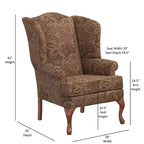 Sillón decorativo tradicional de orejas Paisley Comfort Pointe