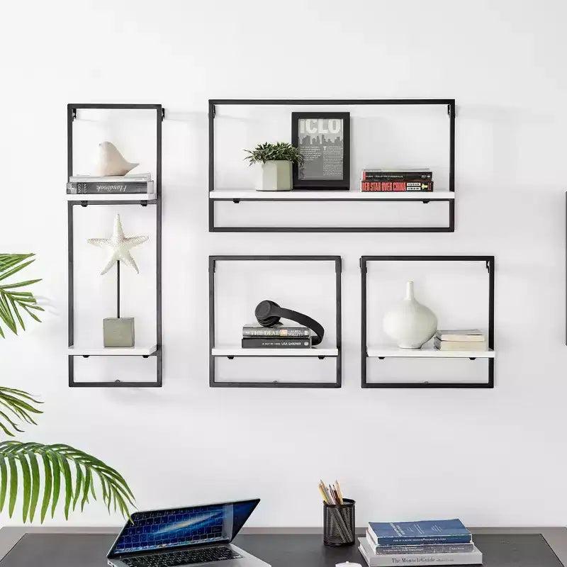 Juego de 4 estantes de pared enmarcados - Danya B.