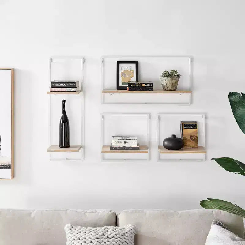 Juego de 4 estantes de pared enmarcados - Danya B.