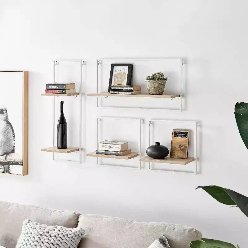 Juego de 4 estantes de pared enmarcados - Danya B.