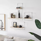 Juego de 4 estantes de pared enmarcados - Danya B.