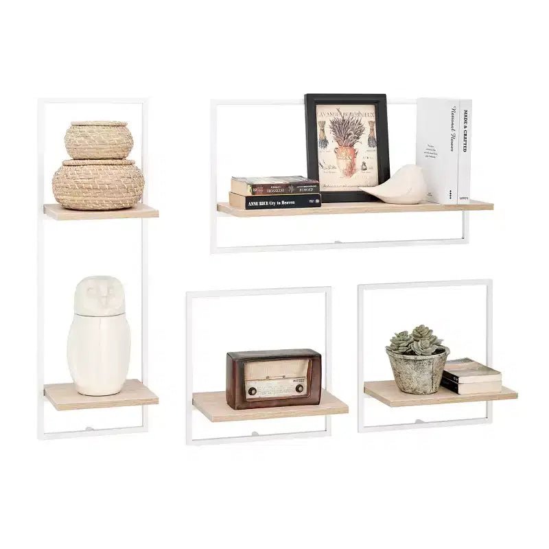 Juego de 4 estantes de pared enmarcados - Danya B.