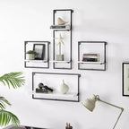 Juego de 4 estantes de pared enmarcados - Danya B.