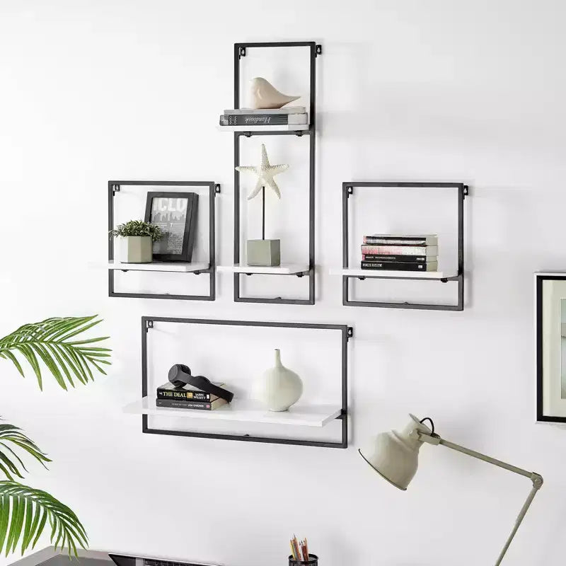 Juego de 4 estantes de pared enmarcados - Danya B.