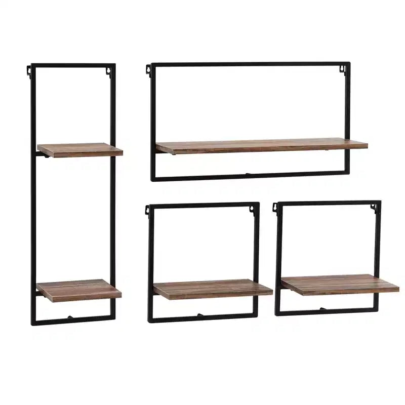 Juego de 4 estantes de pared enmarcados - Danya B.