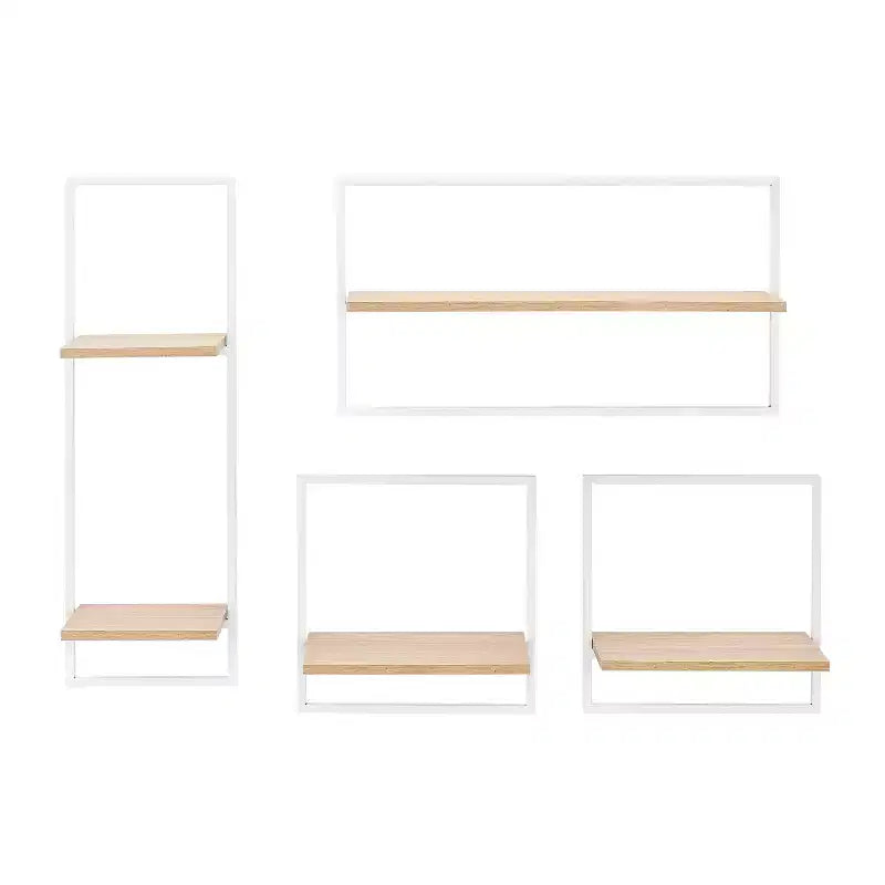 Juego de 4 estantes de pared enmarcados - Danya B.