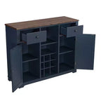 Mueble bar de madera de 47" con pomos de níquel cepillado - Home Essentials