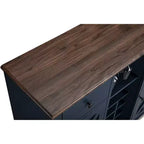 Mueble bar de madera de 47" con pomos de níquel cepillado - Home Essentials