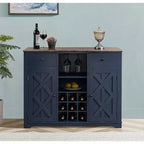 Mueble bar de madera de 47" con pomos de níquel cepillado - Home Essentials