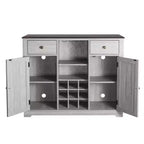 Mueble bar de madera de 47" con pomos de níquel cepillado - Home Essentials