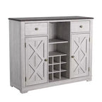 Mueble bar de madera de 47" con pomos de níquel cepillado - Home Essentials
