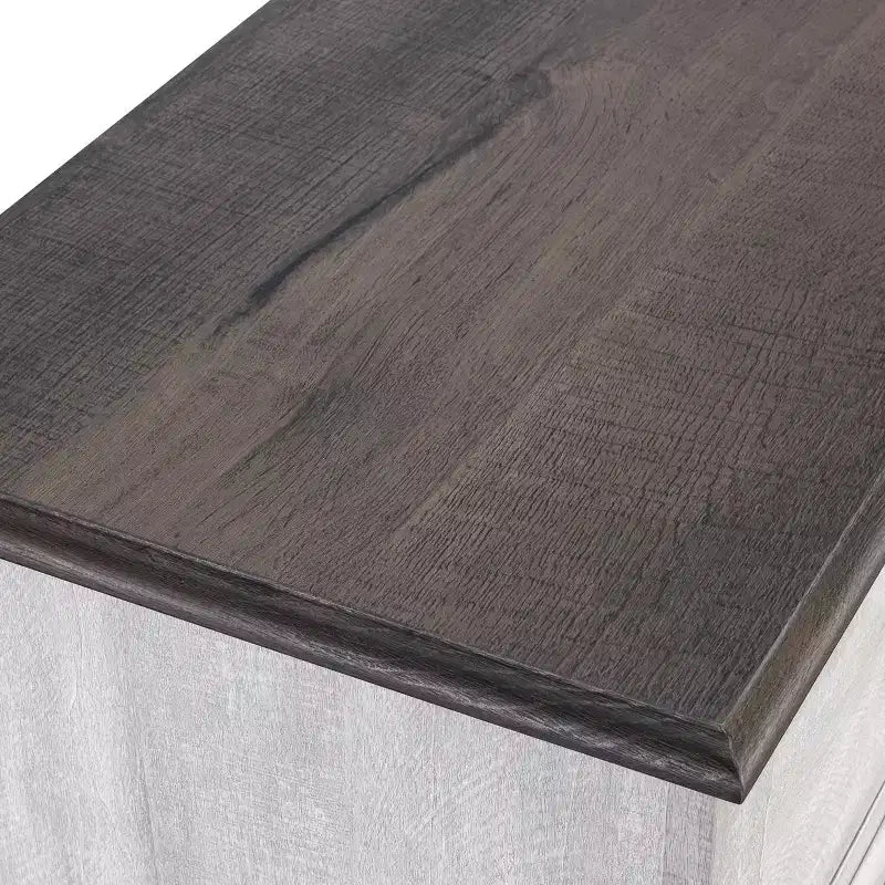 Mueble bar de madera de 47" con pomos de níquel cepillado - Home Essentials