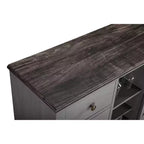 Mueble bar de madera de 47" con pomos de níquel cepillado - Home Essentials