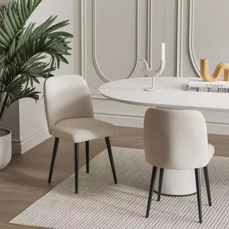Sillas de comedor modernas tapizadas Dovelina (Juego de 2)
