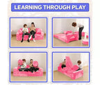 Contour Comfort Sofá Infantil 14 Piezas Juego Modular Infantil Sofá Convertible para Niños con Cojines de Espuma Suave | Sofá Fortaleza para Niños, Muebles para Sala de Juegos Infantiles