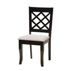 Juego de comedor Baxton Studio Jana moderno, de 7 piezas, con tela gris y madera con acabado marrón expreso